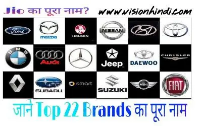 22 popular Brands Full Name in Hindi
